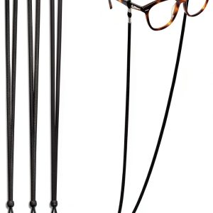 Adjustable Glasses Strap by TameSirrui Medium Black Faux Suede Grip-0